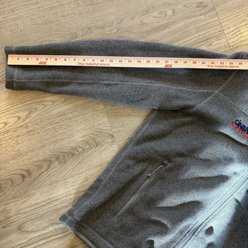 The North Face Heather Gray Full‎ Zip Fleece Lined Sweater Jacket Men's X Large